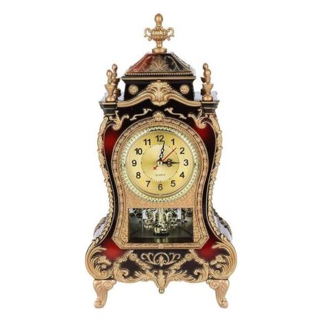 Horloge de Bureau Vintage Rétro de Style Européen Horloge de Table Antique en Plastique Réveil Bureau Réveil pour La Maison Hôtel Salon Chambre Bureau Décor (1/5)