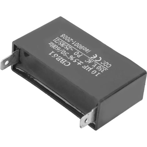 Anlaufkondensator CBB61 für Lüftermotoren, Kunststoffkondensator, 350 V AC, 10 µF ± 5 %, 50/60 Hz (1/5)
