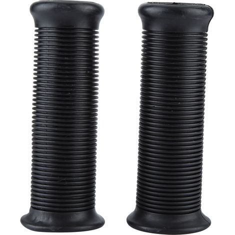 Poignée de guidon moto vintage en TPU universel - Paire (22mm/7/8"), couleur noire (1/5)