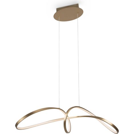 Maytoni Curve Moderna Plafoniera LED Integrata a Sospensione Oro 4000K (1/5)