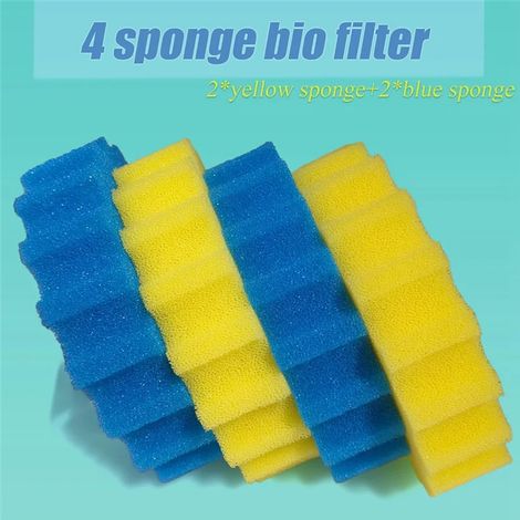 (Jaune Bleu - AUCUN) Convient pour le coussinet filtrant de rechange VIVOGROW. Convient également pour la mousse filtrante bio-pressurisée pour bassin VIVOHOME Grech, idéale pour les poissons koï. (1/4)