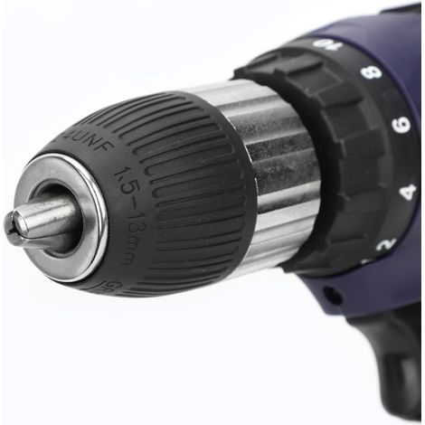Perceuse sans fil industrielle 250 W, perceuse à main, perceuse électrique multifonctionnelle, perceuse à percussion, modèle robuste, câble d'alimentation dédié, une batterie et un chargeur inclus. (1/5)