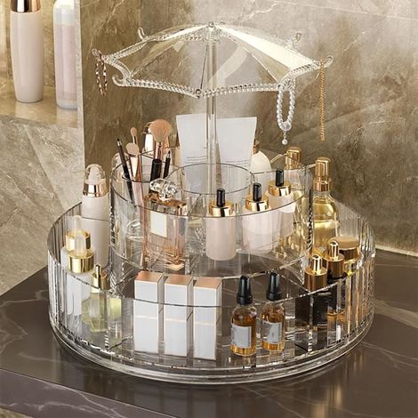 MAD vitrines cosmétiques rotatives Organisateur de maquillage rotatif à 360 degrés vitrine cosmétique pour meuble boite (1/4)
