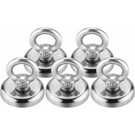Neodymium Magnet, 32mm Strong Magnet 35kg Pulling Force Strong Magnet Round Neodymium Magnetic (5 pcs) (1/5)