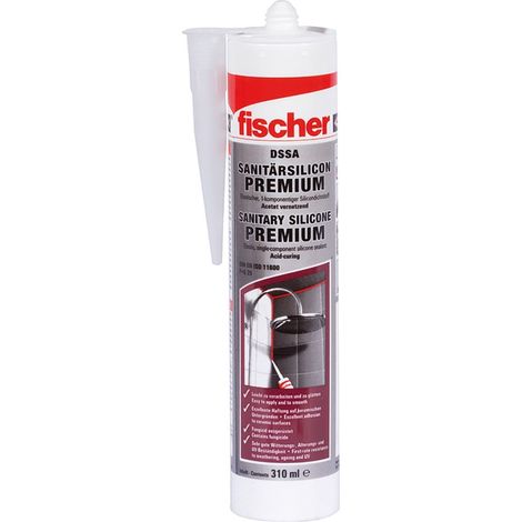 Fischer 1x silicone sanitaire 310 ml DSSA GR gris - 053102