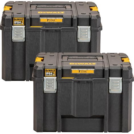 2x Dewalt DWST83346-1 TSTAK 2.0 VI Deep Tool Storage Case Heavy Duty 23L No Tote (1/4)