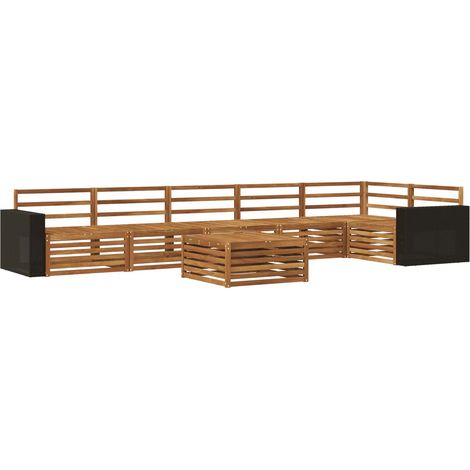 Ensemble de canapés d'extérieur 7 pcs Naturel 79 x 79 x 37 cm vidaXL (1/5)