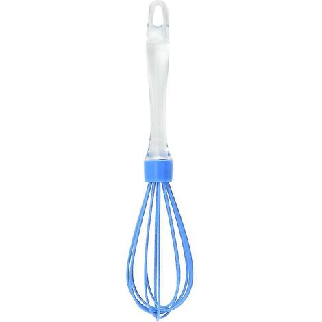 Handbesen aus Edelstahl für den Hausgebrauch, ideal zum Schlagen von Sahne und zur Zubereitung von Kuchen und anderem Gebäck (blau).