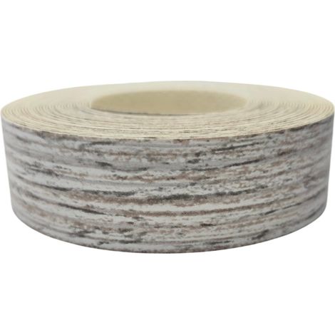 1x Bande de Chant Thermocollant 21mm x 5m Epaisseur 0,50mm Mélaminé Facile à Appliquer Bricolage Étagère Meuble Panneau Bois Durable, Pin blanchi (1/3)