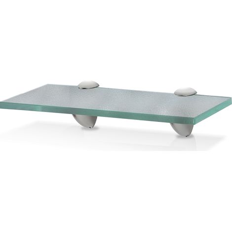 Glasregal 30x10x0,8 cm mit Halterung Glasboden Wandregal Badregal Ablage Regal Hängeregal Milchglas