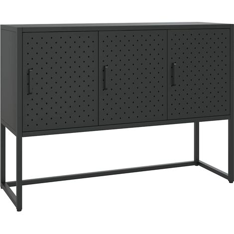 Maison Exclusive - Credenza Nera 105x35x75 cm in Acciaio (1/5)