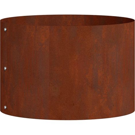 Anello per fioriera rotondo da esterno dal design moderno 30 x 30 x 20 cm in acciaio patinato 020052244