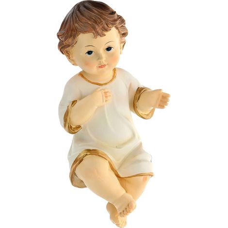 Gesù bambino senza culla bambinello per presepe in poliresina h 19 cm (1/4)
