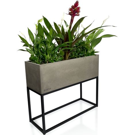 Fioriera da loft FIORINO, grigia, 62x22x50 cm (1/5)