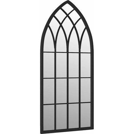 Maison Exclusive - Miroir de jardin Noir 70x30 cm Fer pour utilisation extérieure (1/5)