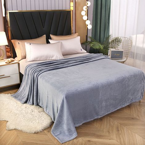 Couverture En Flanelle - 180 x 200 cm - Pour Lit Canapé Ou Pique-Nique - Usage Toutes Saisons - 1 Pièce (1/5)