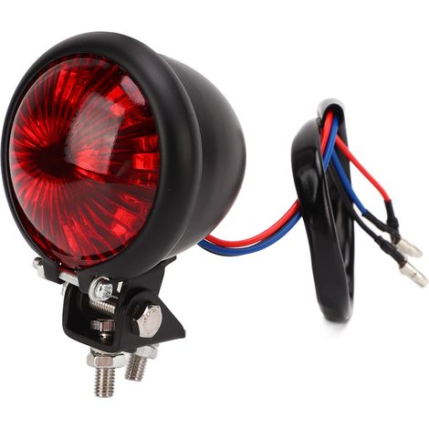 Feu arrière rond rétro à LED pour moto, feu stop et feu de position universel pour moto 12V (1/5)