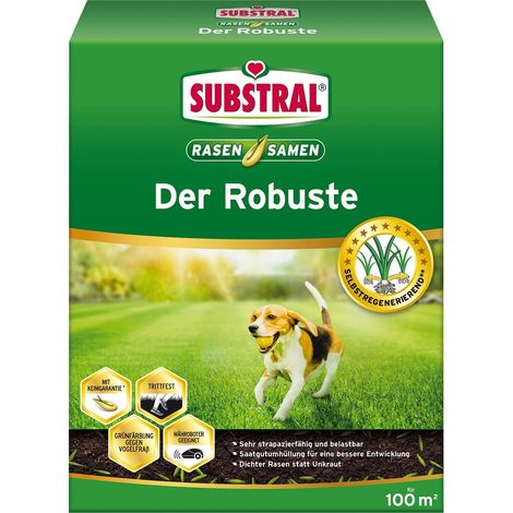 Substral – Semences de gazon Der Robuste – Pour gazon très sollicité, 2 kg pour 100 m² (1/3)