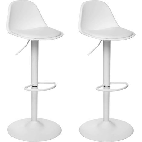 WellHome Set de 2 taburetes de bar regulables - 45x103 cm (1/5)