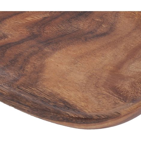 Plateau de rangement en bois irrégulier pour snacks et fruits, accessoire de table, décoration pour fast food, dimensions 30x20 cm