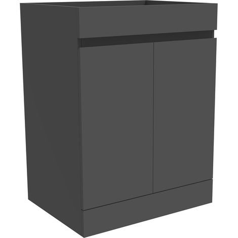 500mm Freestanding Bathroom Vanity Unit without Basin Matt Grey - Flat Pack