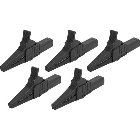 Coffret de 5 pinces de test de sécurité J.60039, multifonctions avec douille 4mm, pour instruments électroniques, noir (1/5)