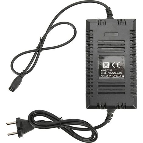 Chargeur de batterie lithium portable 24V pour vélo électrique, prise EU 90V-240V (1/5)
