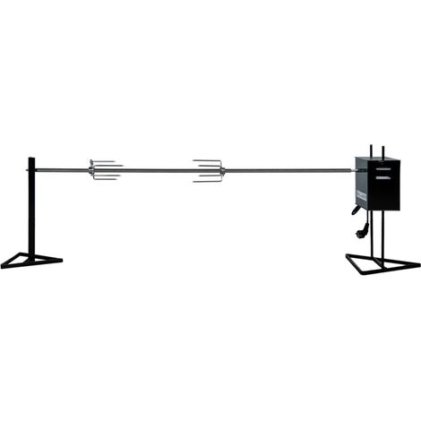 girarrosto elettrico in acciaio nero 45 kg 140 cm