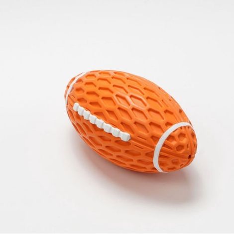 Pelota de juguete para mascotas, pelota resistente a las mordeduras, pelota de goma para masticar, moluscos, color naranja (1/5)