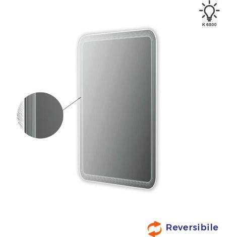 Specchio illuminazione led con disegno lavorato Made in Italy 54354 (1/2)