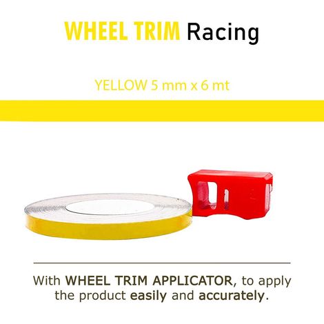 Wheel Trim Racing 5 mm con Applicatore - Colore: GIALLO - Dimensione: 5 MM X 6 MT