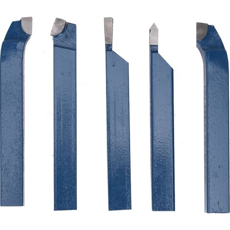Lot de 5 outils de tour carbure brasé, plaquettes soudées 12x12mm, pièces pour tour à métaux, accessoires d'usinage professionnels (1/5)