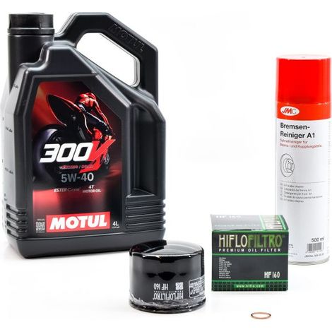 Kit Entretien Vidange pour BMW HP4 de 2012 à 2014 - MOTUL 300V ROAD RACING 5W40 4L