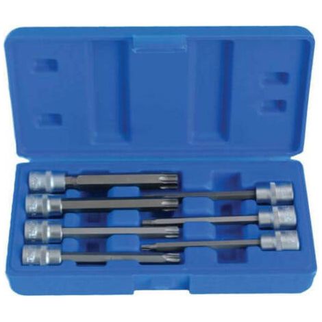 Juego vasos Torx largo para carraca 3/8 T25-60 110 mm