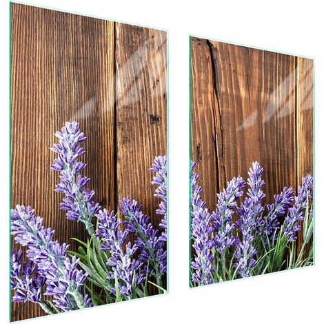 PLACA PROTECTORA DE VIDRIO PARA COCINA 65x52 LAVANDA (1/5)