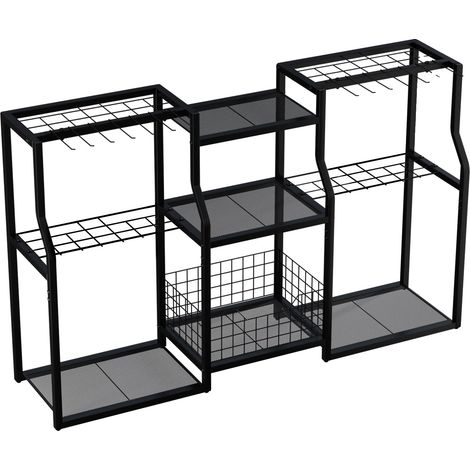 Werkzeugorganizer, robustes Eisenmaterial, platzsparendes Design, schwarz (1/2)