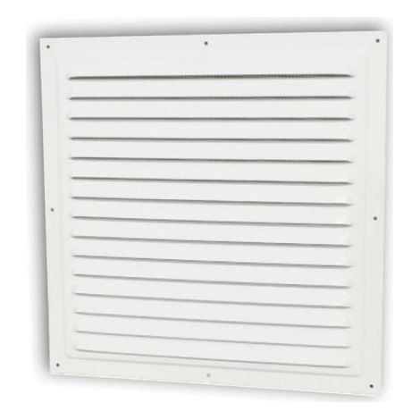 Griglia quadrata in metallo bianco a parete 300mm tecnosystemi 11104064