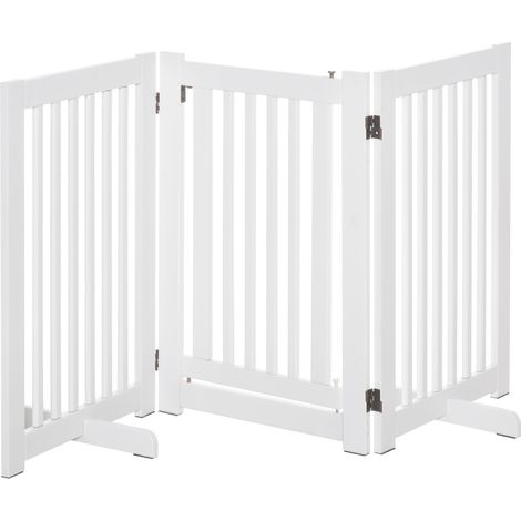 Barriera di sicurezza per cani in MDF bianco, pieghevole e regolabile, 155 x 35,5 x 76 cm MODENUIT (1/4)