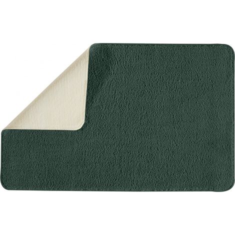 Tapis de bain uni en polyester cactus 50x80cm