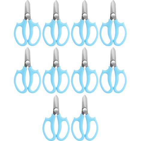 Ciseaux de jardin 10 pièces, ciseaux à fleurs en acier inoxydable tranchants, ciseaux de taille polyvalents pour plantes, outils de jardinage