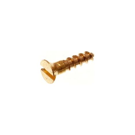 One Stop DIY Lot de 24 vis à tête fendue CSK en laiton massif n°2 x 9,5 mm