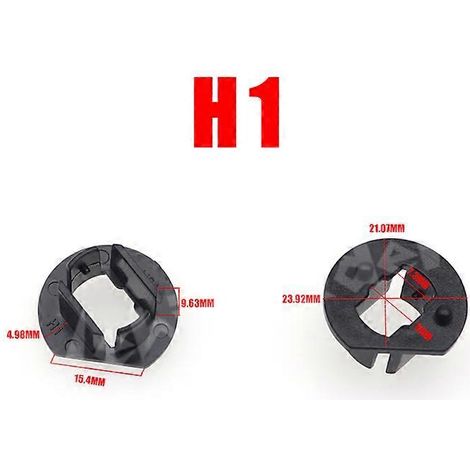 1 paire de supports adaptateurs pour phares LED de voiture, compatibles avec les ampoules H7, H4, H3, H1, H11, H13, H16, 9004, 9005, HB3, 9006, HB4 et 9007. Douille de fixation pour phares. Taille : H (1/4)