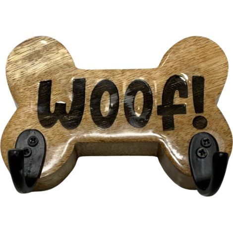 Dekorative Hundeknochen-Garderobe für die Wand, rustikales Design, ideal zum Aufhängen von Kleidung und Haustierzubehör