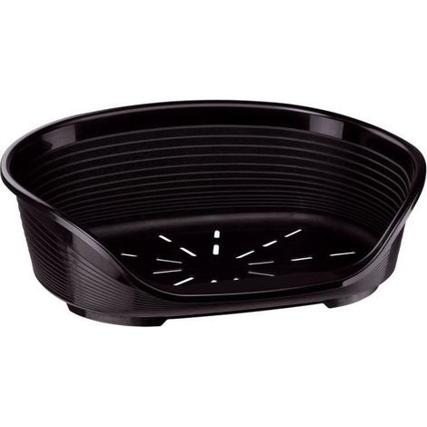 Panier pour chiens Siesta Deluxe 8 Noir 82x59,5x25cm – Plastique durable – Confort optimal pour animaux jusqu'à 25kg – 70208917 – Ferplast