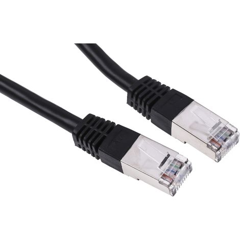 Câble cat 6 Avec connecteur / , S/FTP, gaine PVC Noir, 2m ( Prix pour 1 )