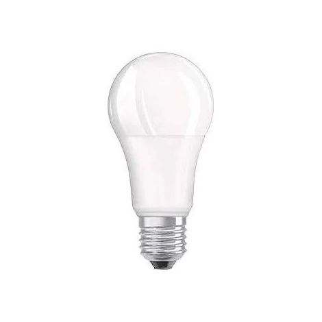 Standard E27, 8.5W, warmweiße, mattierte LED-Glühbirne.