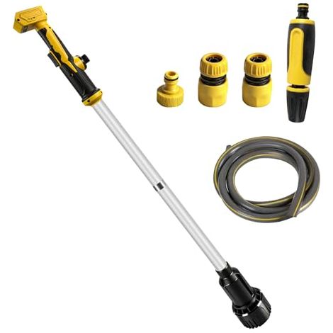Pompe de transfert d'eau sans fil compatible avec batterie 18 V 20 V, hauteur de tête de 3 m, haut débit de 3600 l/h, pompe submersible portable pour piscine, jardin, étang, camping-car (1/5)