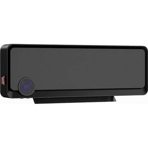 Radiateur Électrique Mural PTC AoSenYunZhou Chauffage 3 Modes Minuterie 12h avec Télécommande 56x18,5x11,7 cm Noir (1/5)