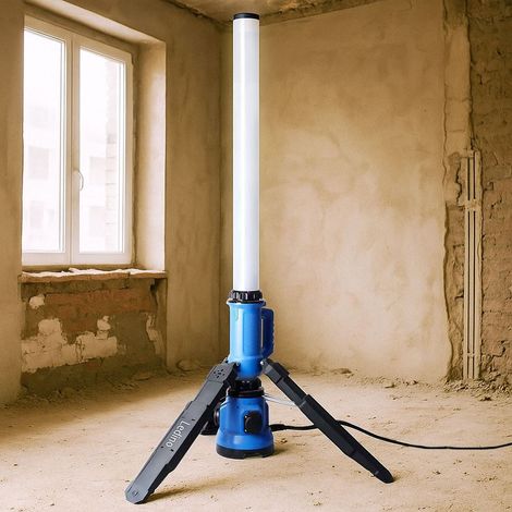 LED Lichtsäule Strahlersäule Arbeitsstrahler Alu Schwarz IP54 H 100 cm