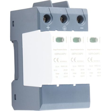 40KA 1500VDC Parafoudre Photovoltaïque Protecteur 3P Foudre Ménage Dispositif Protection Montée Subite (1/5)
